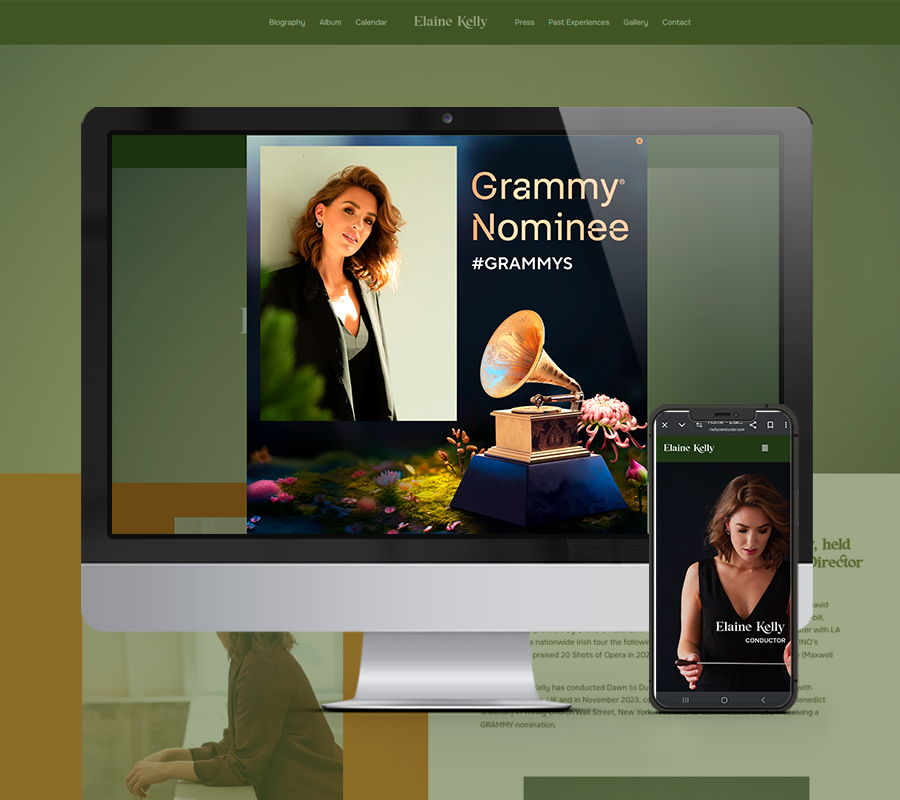 Elaine Kelly - banner pop up Grammy Nominee